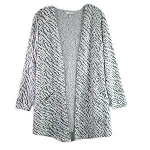 Maurices - Grey/White Soft Animal Print Sweater - Size 0X